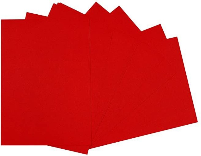  Sejas Collections A3 SIZE RED Color Paper, Set of 20  Sheets