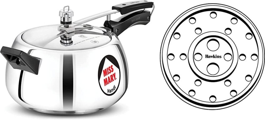 Hawkins MISS MARY HANDI 5L ALUMINIUM COOKER WITH Grid 17CMS 5 L