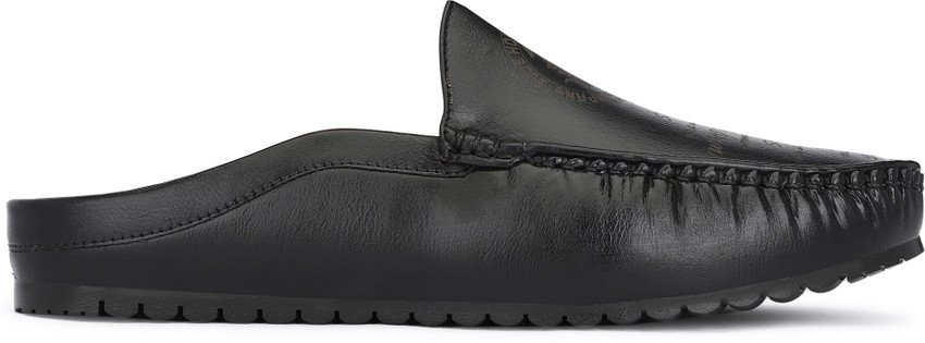Mens backless sales moccasin slippers