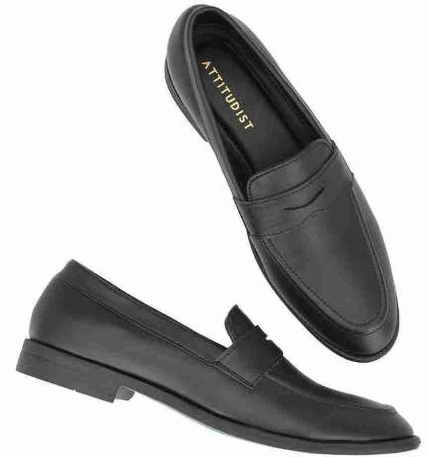 Men's Lincoln Penny Loafer In Black Leather - Thursday