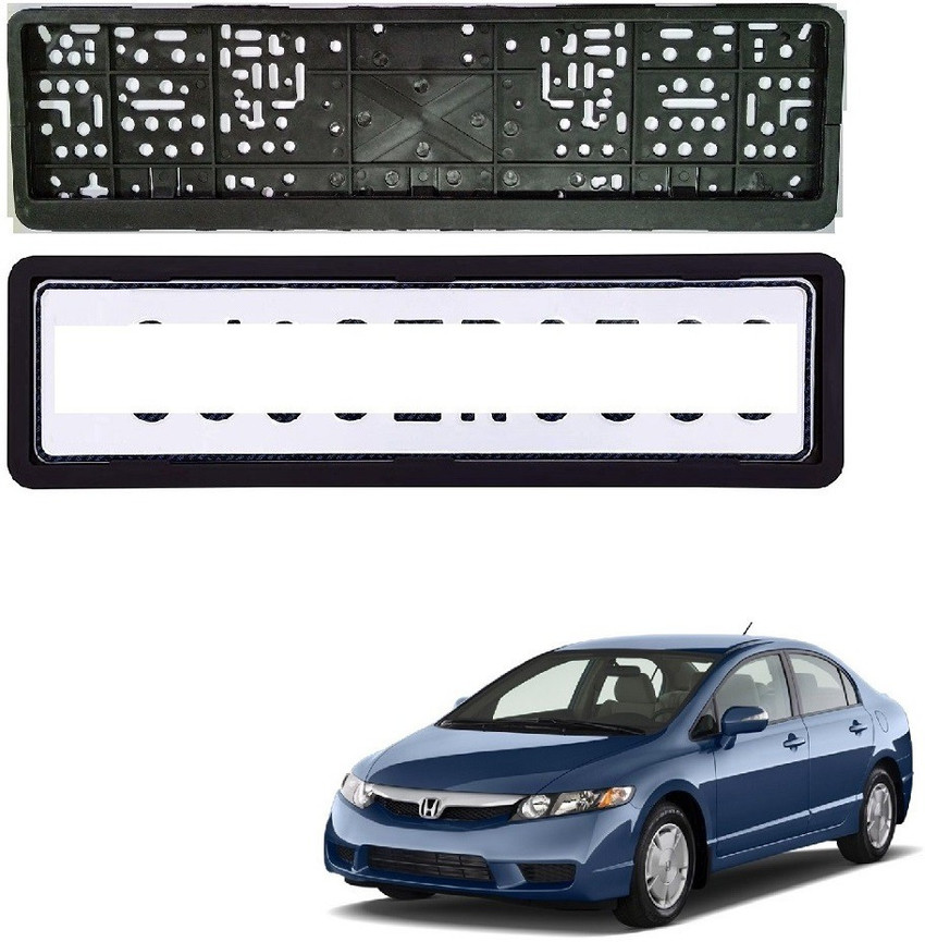 SPREADX Car number plate frame protective holder Front Back Side for Honda Civic 2005 Car Number Plate Price in India Buy SPREADX Car number plate frame protective holder Front