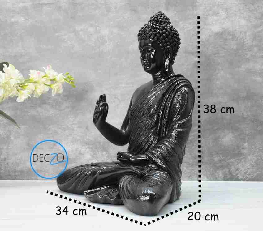 DECZO The Healing Spirit Blessing Buddha Statue : Glossy Black Decorative  Showpiece - 38 cm Price in India - Buy DECZO The Healing Spirit Blessing Buddha  Statue : Glossy Black Decorative Showpiece 