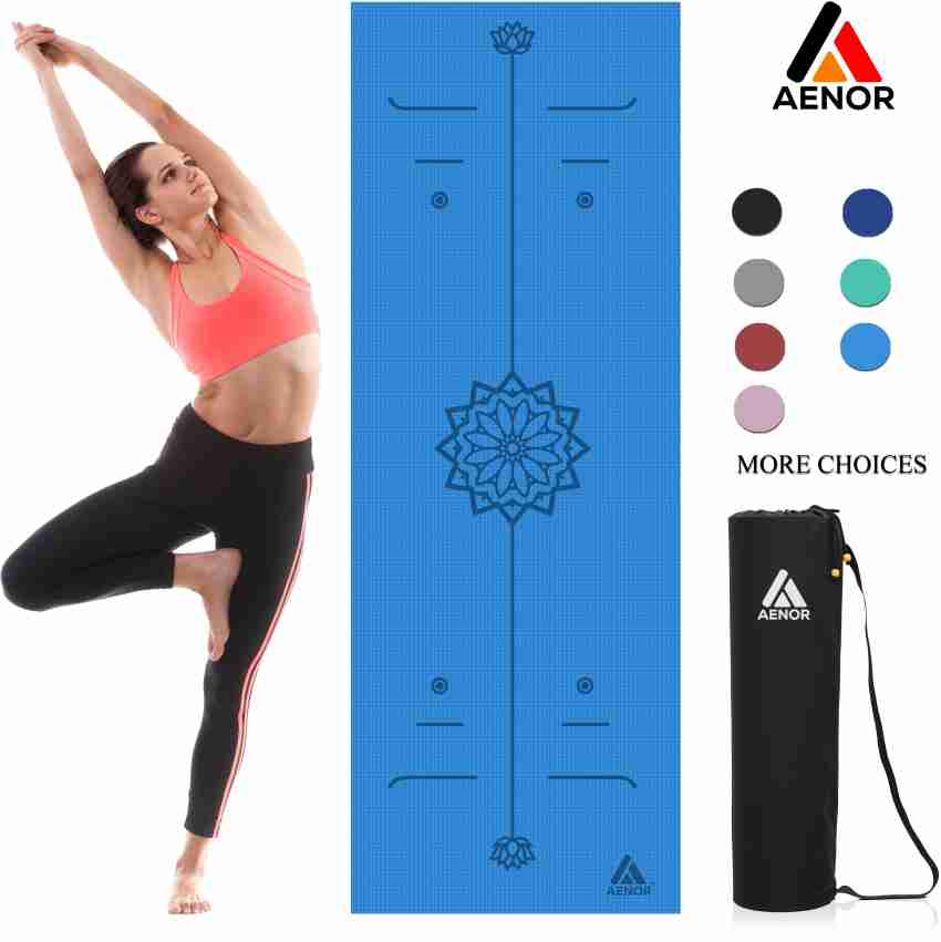 Boldfit Yoga mat for women and men with cover bag TPE material 6mm extra  thick exercise mat for workout yoga fitness Pilates and meditation Anti  Tear Anti slip and Extra cushion eco