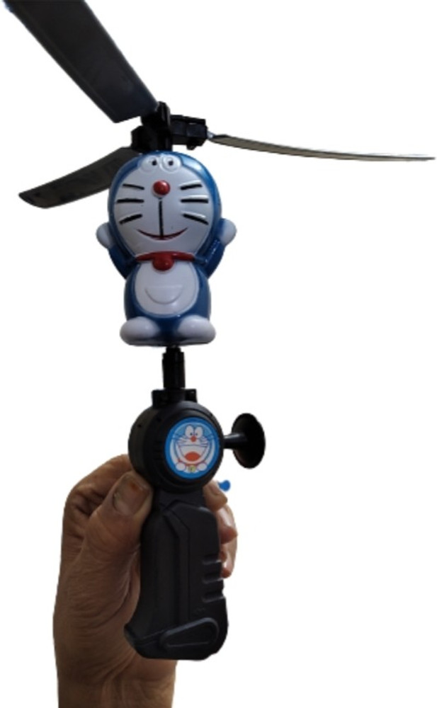 BABYCRYSOLUTION Flying doremon rope pull back toy for kids