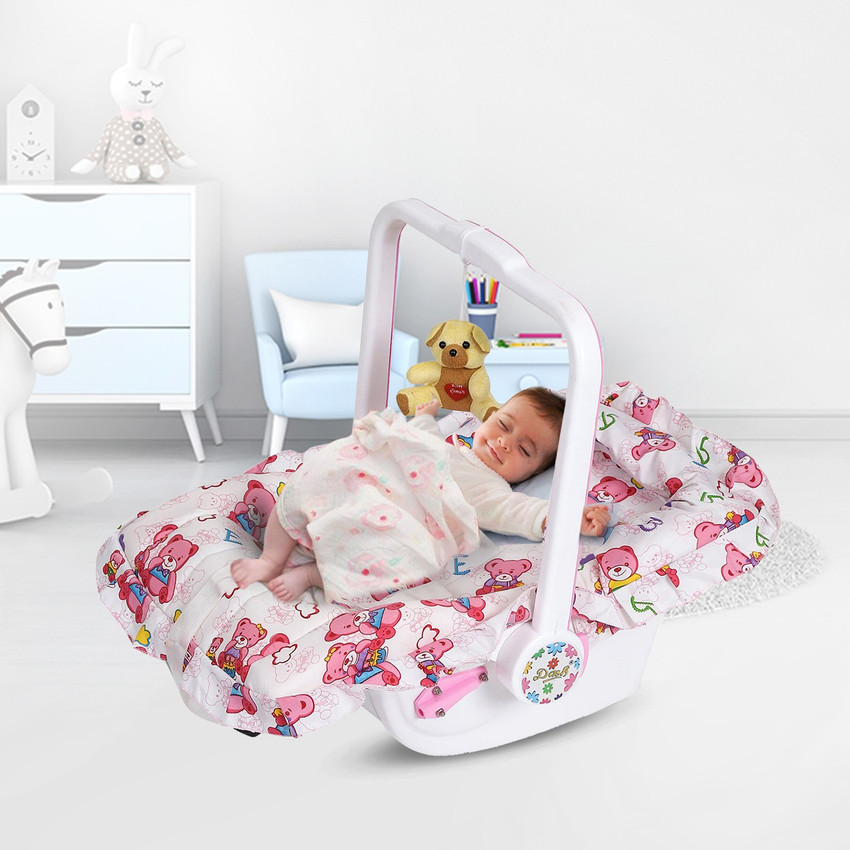 Dash Multipurpose 9 in 1 Pink baby carry cot with mosquito net and Sun shade Bouncer Buy Baby Care Products in India Flipkart