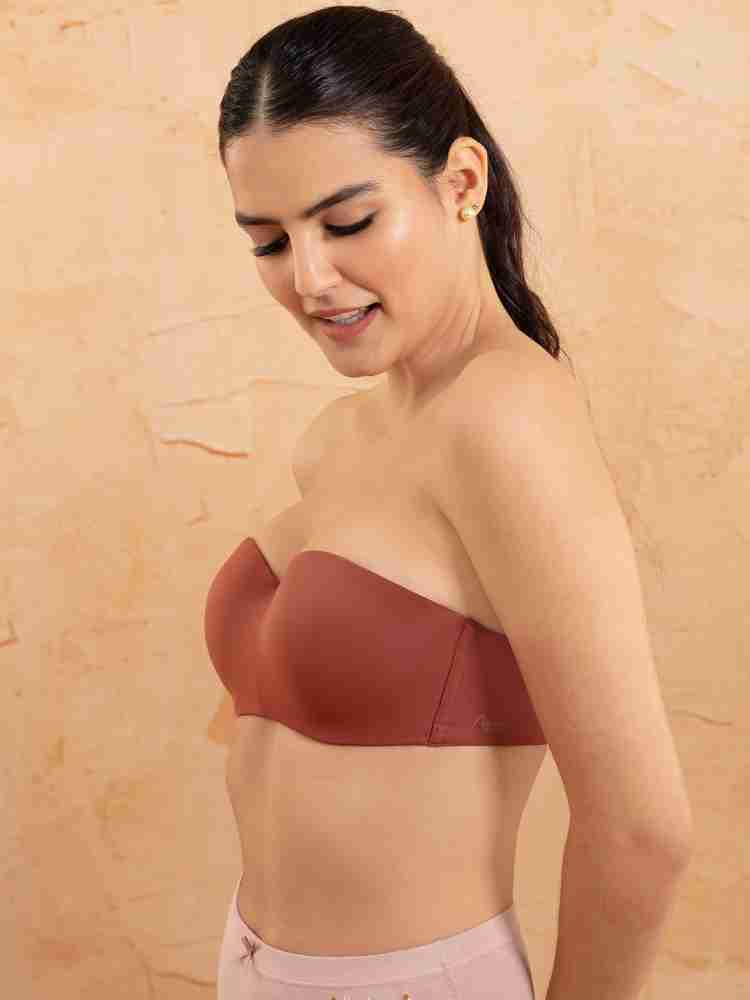Buy NYKD Padded Push-Up Strapless T-Shirt Bra for Women with Detachable  Straps Wired, Seamless, Comfortable No Slip - Serenity Bra, NYB027, Chilli  Pepper, 32C, 1N at