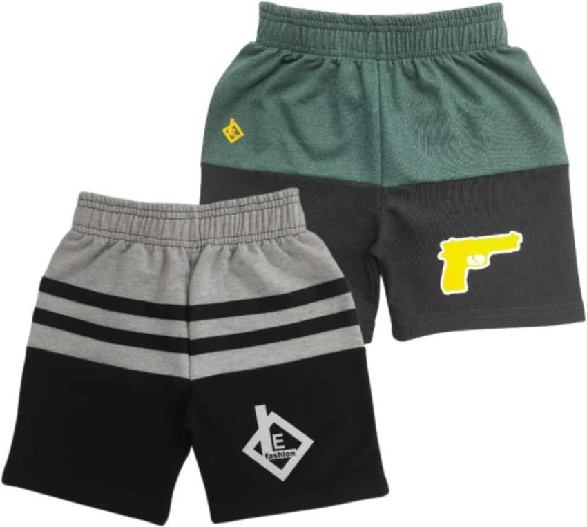 LE FASHION Short For Boys Girls Casual Striped Cotton Blend