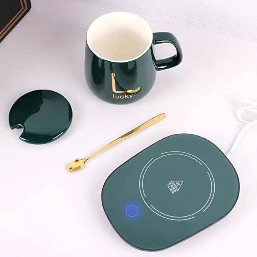 Green Electric Coffee Mug Warmer Pad, Capacity: 300Ml