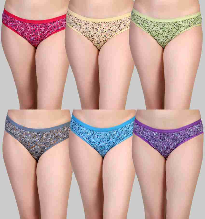 Buy Zivosis Women Multicolor Solid Cotton Blend Pack Of 3 Non