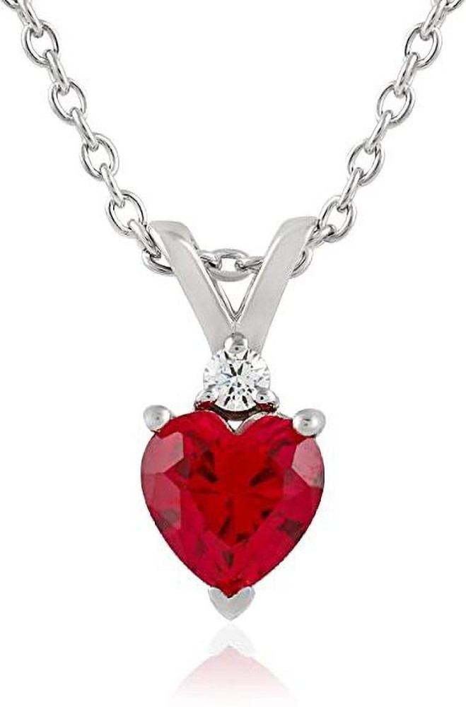 Heart ruby clearance pendant