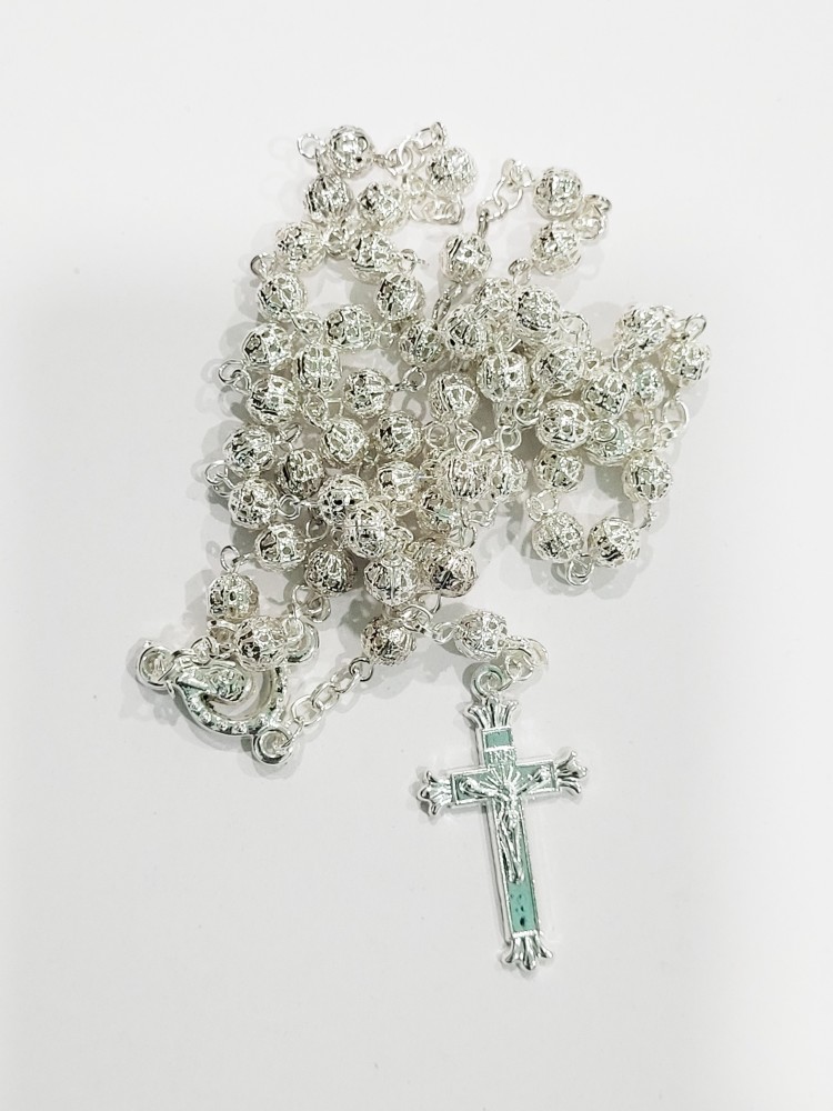 Silver rosary hot sale for men