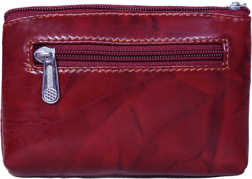 LuckOn Genuine Leather Women Small Coin Hand Purse Batwa for Regular Use L03 Maroon Coin Purse Maroon Price in India Flipkart