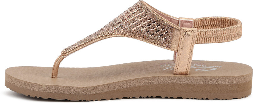 rose gold skechers sandals