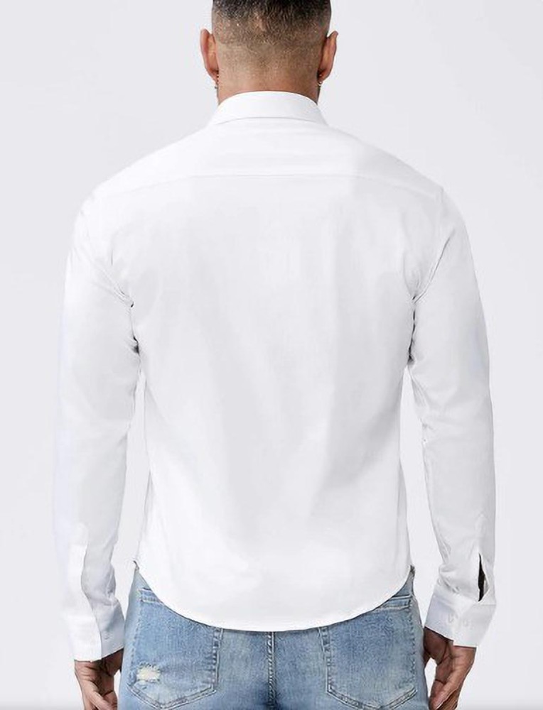 LEGEND LONDON Men Solid Casual White Shirt - Buy LEGEND LONDON Men Solid  Casual White Shirt Online at Best Prices in India