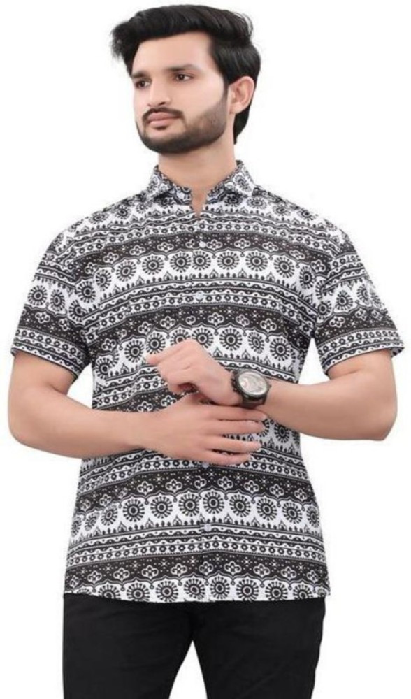 Graphic Short-Sleeved Cotton Shirt - Men - Ready-to-Wear