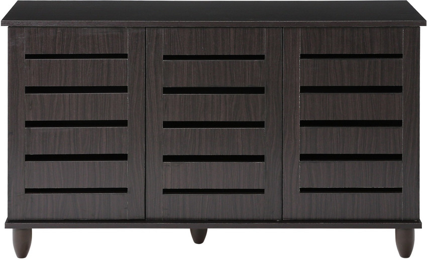 Mintwud 3 Door Shoe Rack in Wenge Finish Engineered Wood Shoe Rack