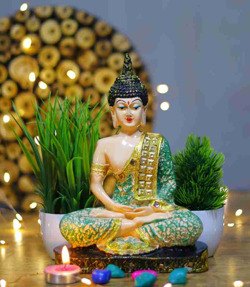 Flipkart Perfect Homes Beautiful Meditating Lord Buddha With Two ...