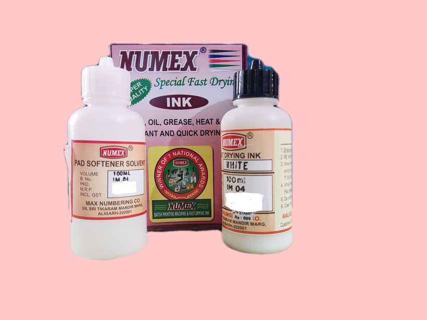 NUMAX Fast Drying Ink Permanent White Ink Stamp Pad Ink Price in India -  Buy NUMAX Fast Drying Ink Permanent White Ink Stamp Pad Ink online at