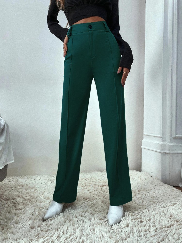 Linenblend trousers  Green  Ladies  HM IN
