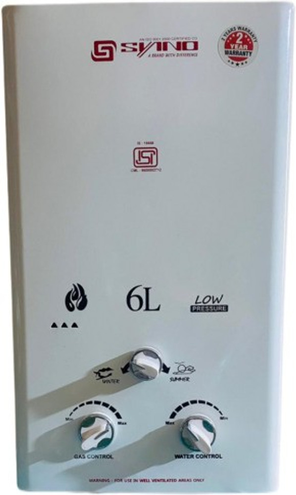 Syano 6 L Gas Water Geyser (SY- GALAXY, White) Price in India - Buy Syano 6  L Gas Water Geyser (SY- GALAXY, White) online at Flipkart.com