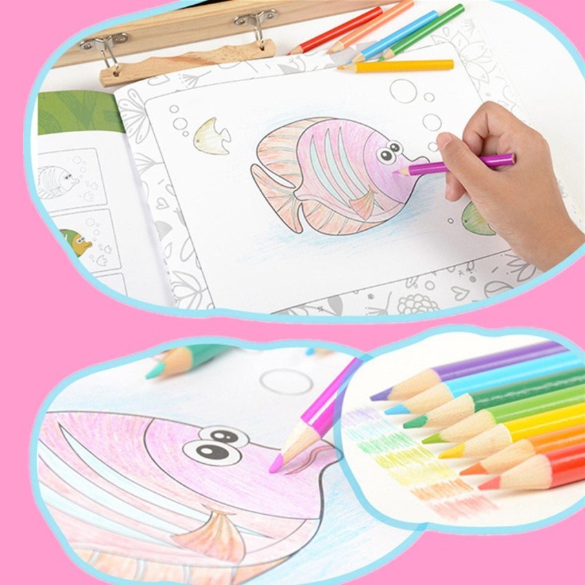 86 pcs Kids Coloring Set Painting Water Color Crayon Drawing Set