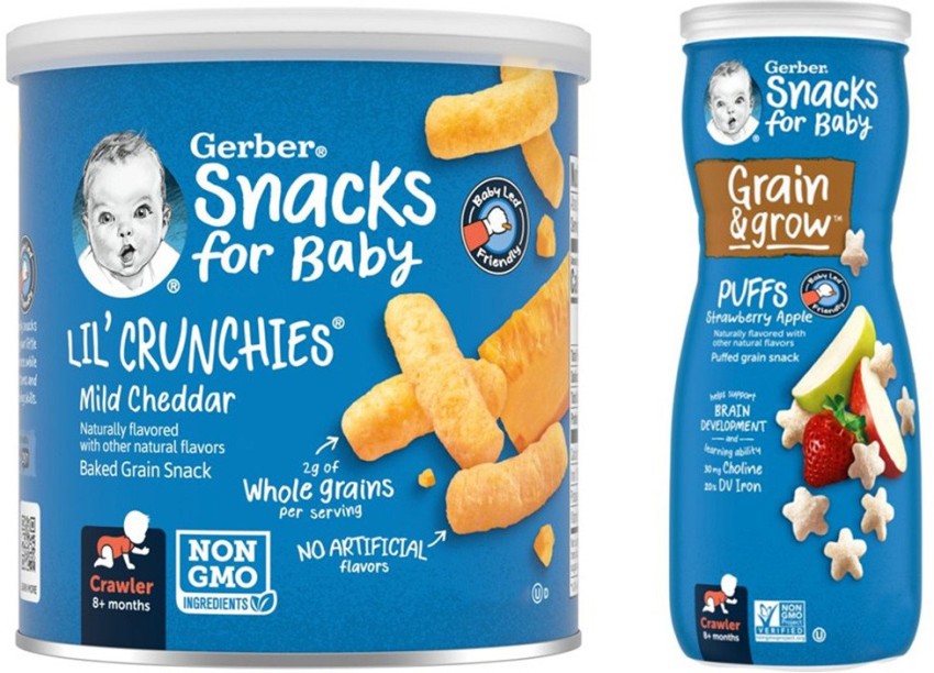 Gerber Puffs Strawberry Apple Baby Snacks - 12ct/0.5oz Each : Target