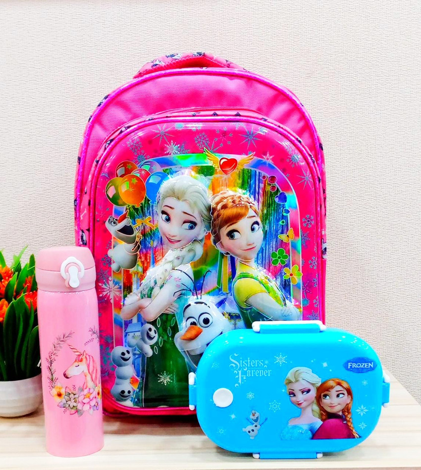 Magic of Gifts Kids 3D Cartoon Backpack with Lunch Box Unicorn