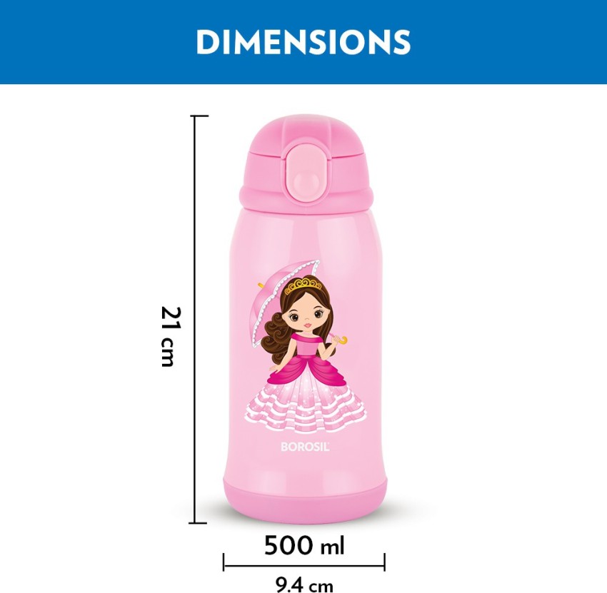 Milton 375 Thermosteel Beautiful Water Bottle For School Child Pink Color  300 ml