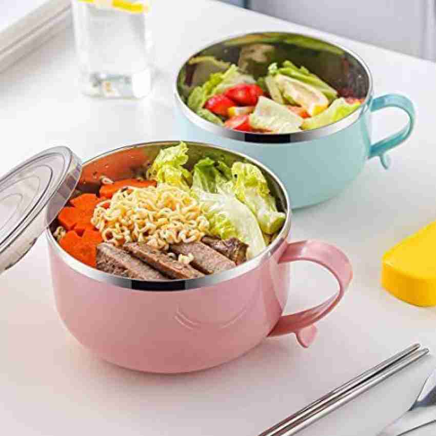 REPLEX Stainless Steel Soup Bowl Noodles Bowl with Lid and Handle, Soup  Bowls lunch bowl, snack bowl For Kids Price in India - Buy REPLEX Stainless  Steel Soup Bowl Noodles Bowl with