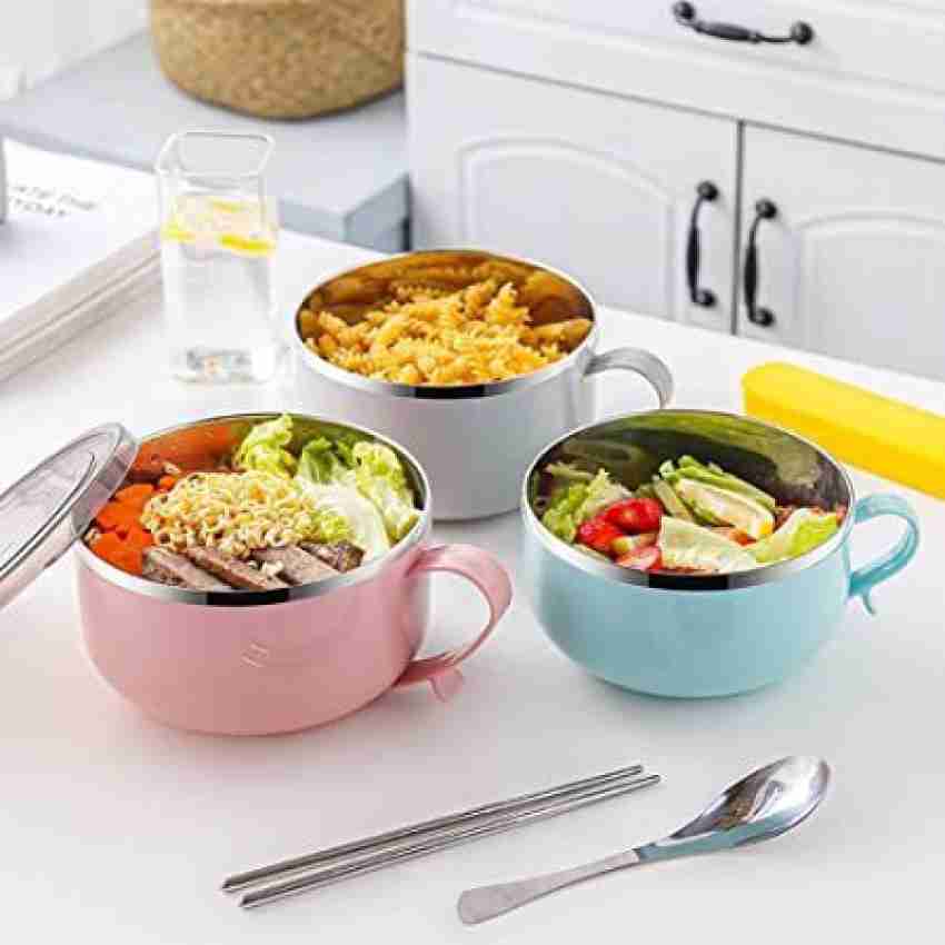 REPLEX Stainless Steel Soup Bowl Noodles Bowl with Lid and Handle, Soup  Bowls lunch bowl, snack bowl For Kids Price in India - Buy REPLEX Stainless  Steel Soup Bowl Noodles Bowl with