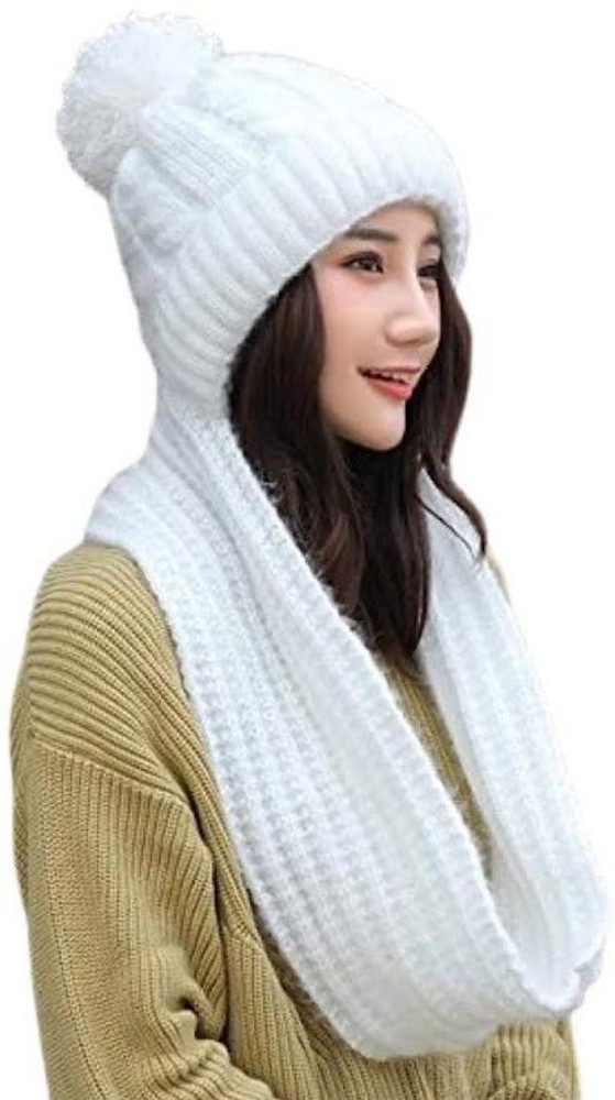Girls hat 2025 with scarf attached