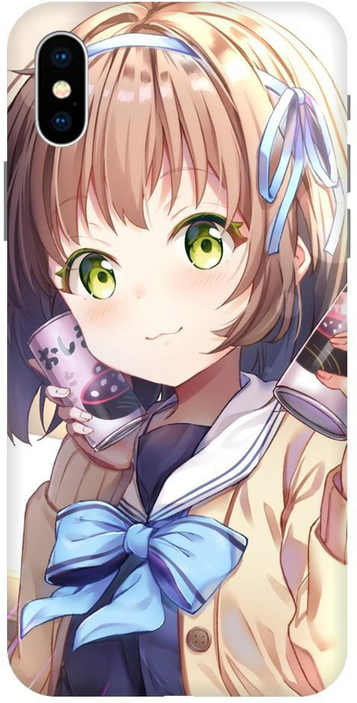 INTERWEY Back Cover for APPLE iPhone XS ANIME GIRL NIGHT SKY