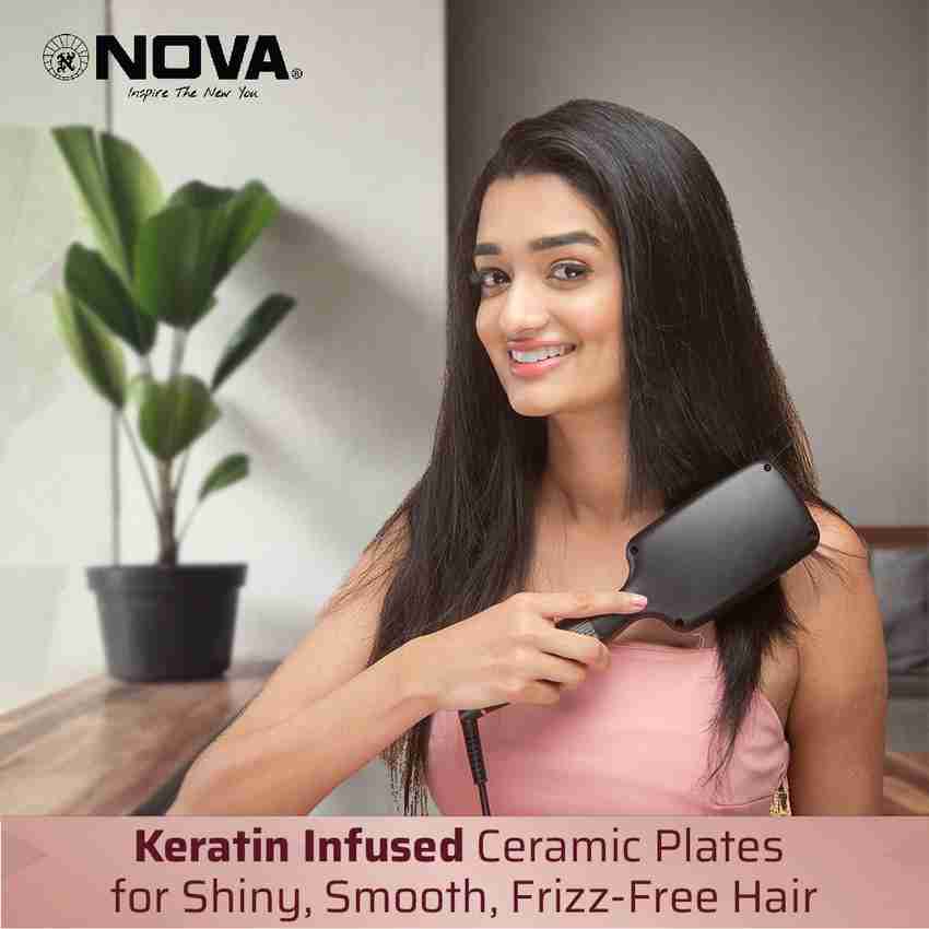 NOVA NHS 904 Heated Straightening Smoothing Brush Hair