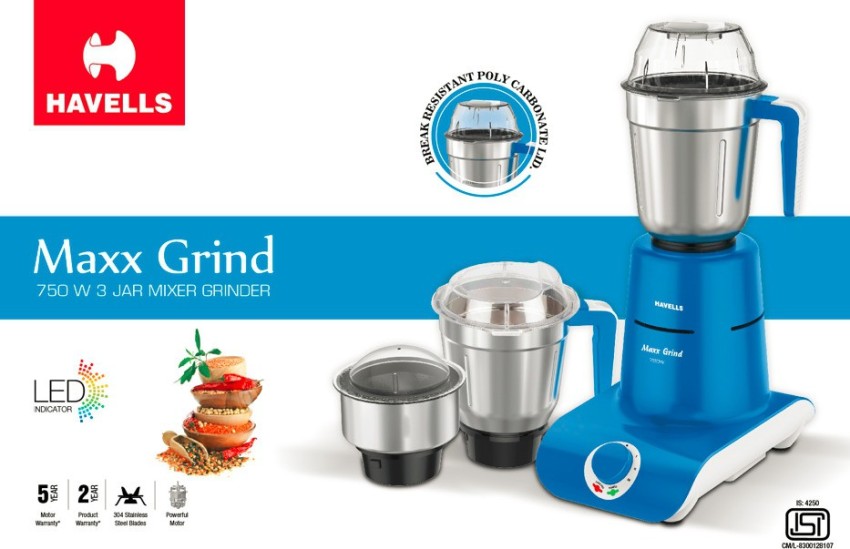 Havells mixer grinder on sale 750w price