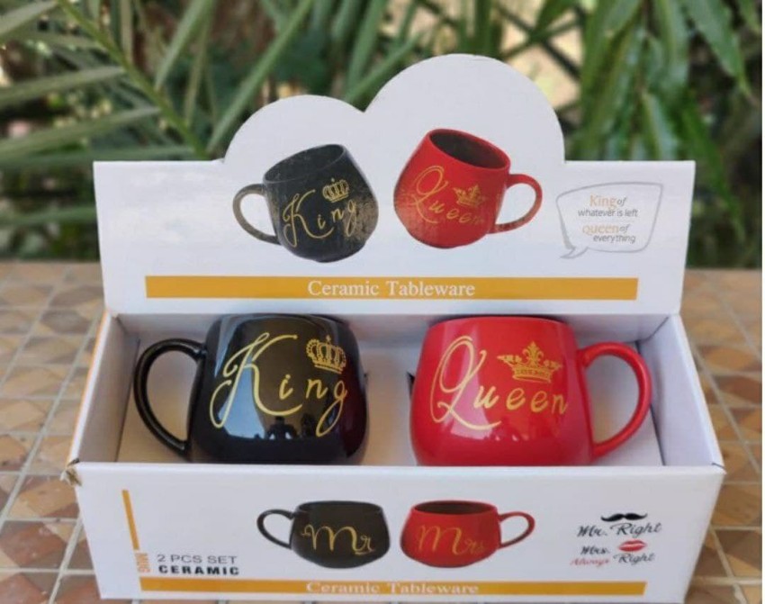 King & Queen Mug Set