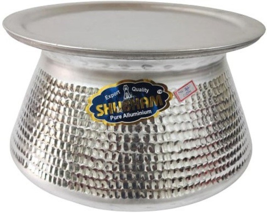 Shubham Aluminum Deg Biryani Rice Cooking Pot with Lid, 3KG Rice