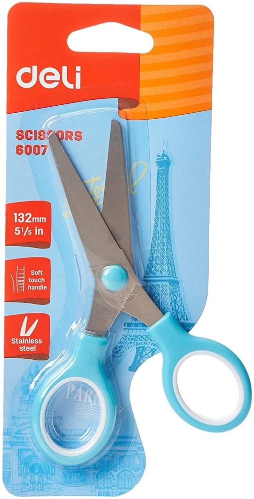 Deli Color Safety Round Head Plastic Scissors Student Children Kids Pa –  AOOKMIYA