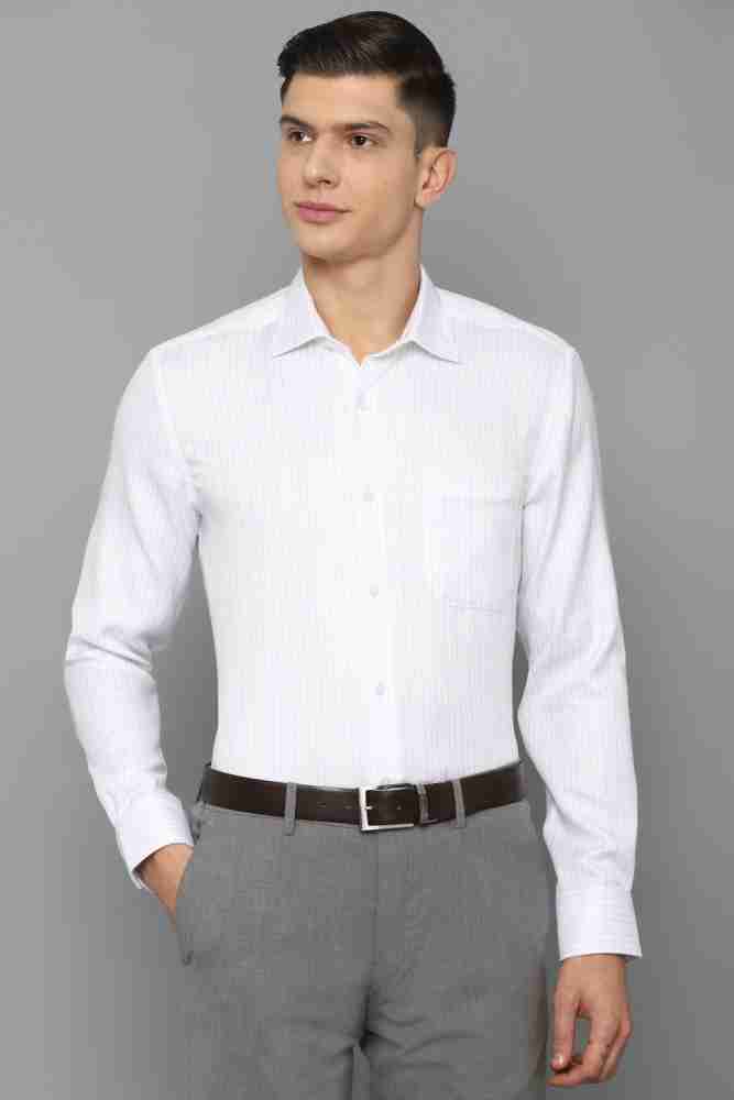 Buy Louis Philippe Permapress Men White Regular Fit Solid Formal