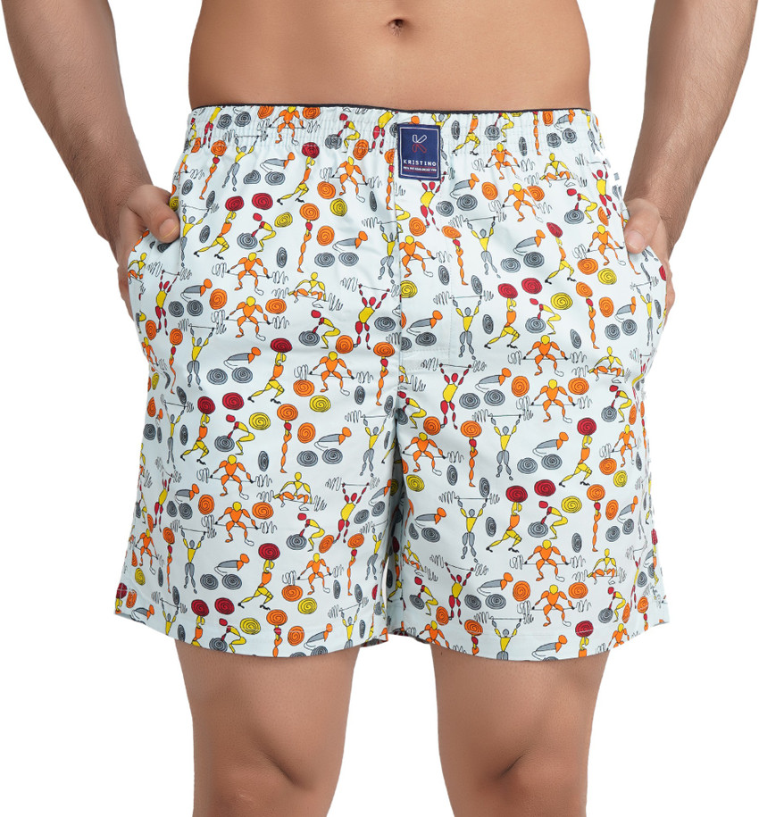 Kristino Printed Men White Basic Shorts Buy Kristino Printed Men