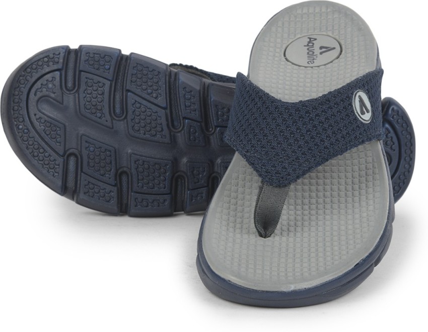 Rubber Daily Wear Aqualite Blue Men Slippers