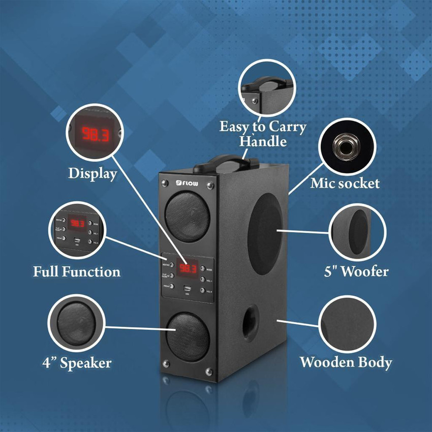 Flow mini boombox discount bluetooth tower speaker