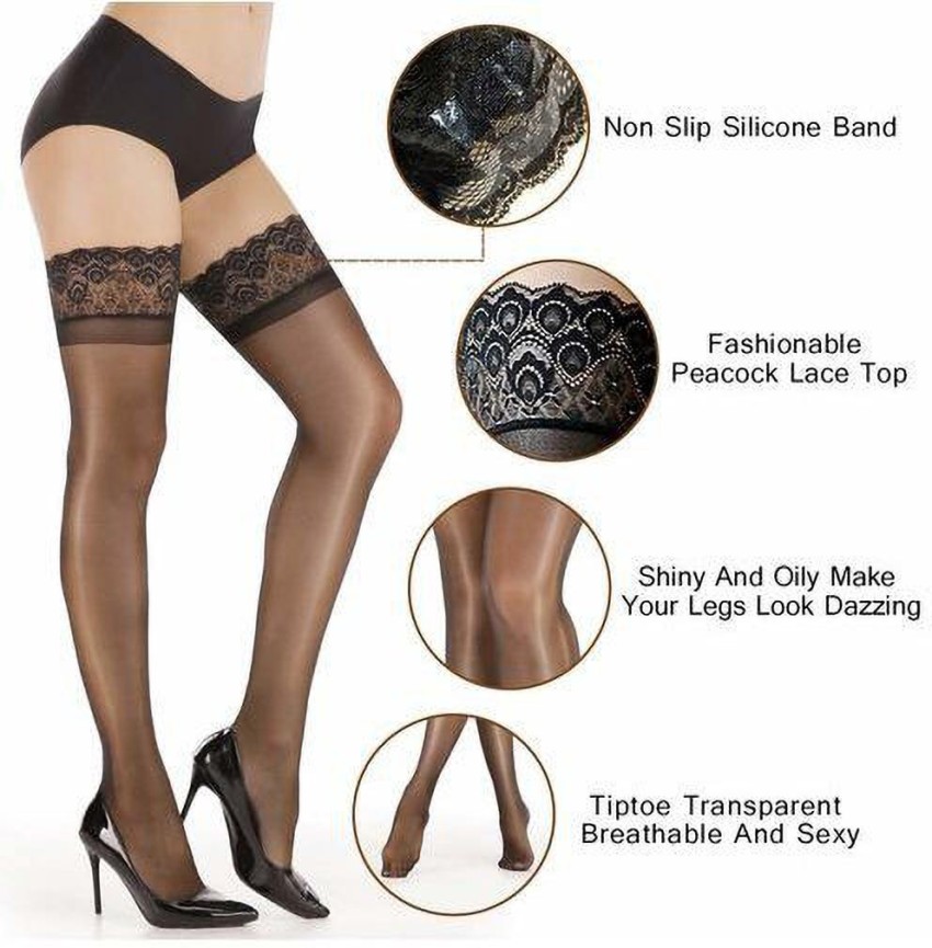 zilleria Women Lace Top Stockings - Buy zilleria Women Lace Top