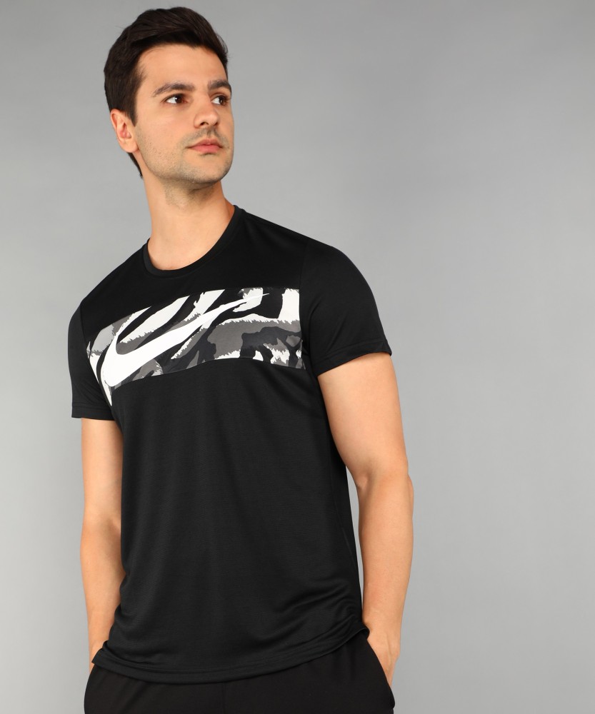 Mængde af mærkelig legemliggøre NIKE Printed Men Round Neck Black T-Shirt - Buy NIKE Printed Men Round Neck  Black T-Shirt Online at Best Prices in India | Flipkart.com