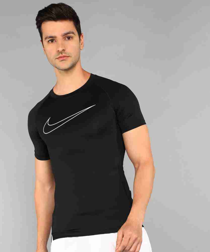 Nike Men AS Pro Dry T-Shirts Tee Black Jersey Casual GYM Tight-Shirt  DD1991-010