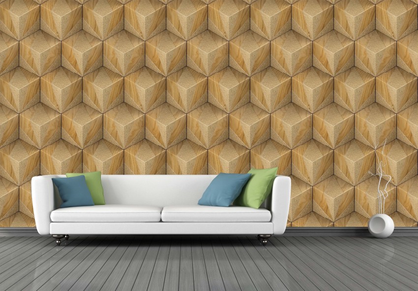 3D Wallpaper Old Wall Pieces of Wood Chips Self India  Ubuy