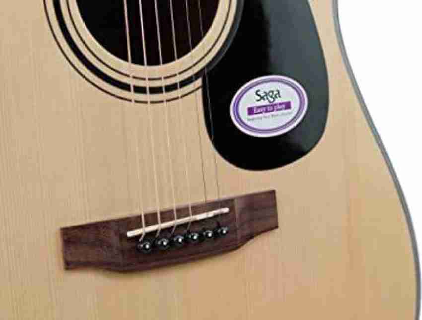 saga SF-600C DREADNOUGHT-(Natural Wood) Acoustic Guitar Sapele