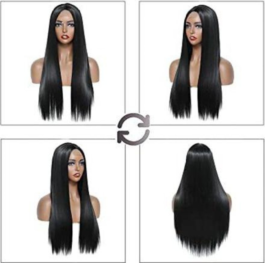 Black Wig for Women Glueless No Lace Front Wig Premium Synthetic