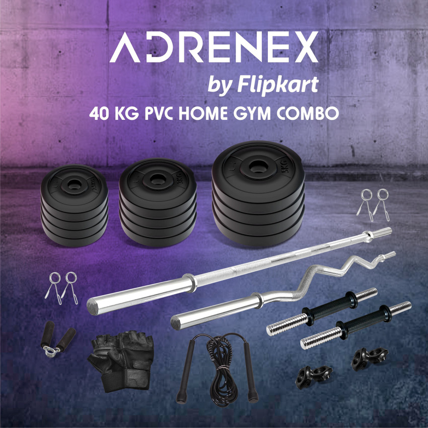 Adrenex by Flipkart 40 kg s Home Gym Combo Price in India Buy Adrenex by Flipkart 40 kg s Home Gym Combo online at Flipkart