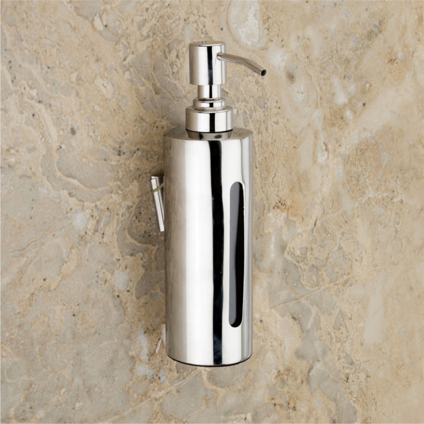 Single Brushed Gold Wall-Mounted Soap Dispenser with Refillable Amber Glass Bottle with Stainless Steel Pump [250ml/300ml/500ml] selling