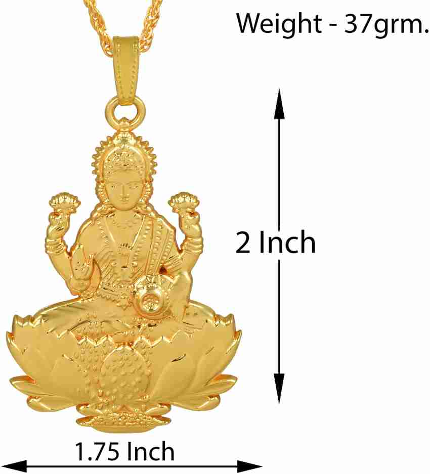 Gold lakshmi pendant with on sale weight